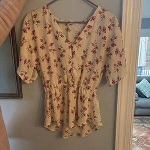 Sienna Sky Cream Floral Blouse
